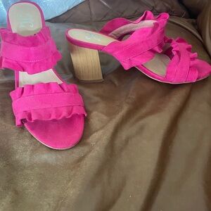 Hot pink heels!! Size 7.5